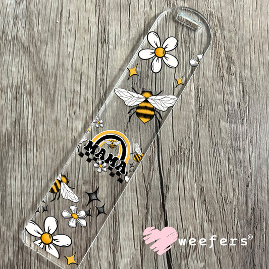 Mama Bees and Rainbow UV DTF Bookmark Decal