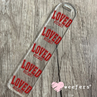 Loved John 3:16 Red UV DTF Bookmark Decal