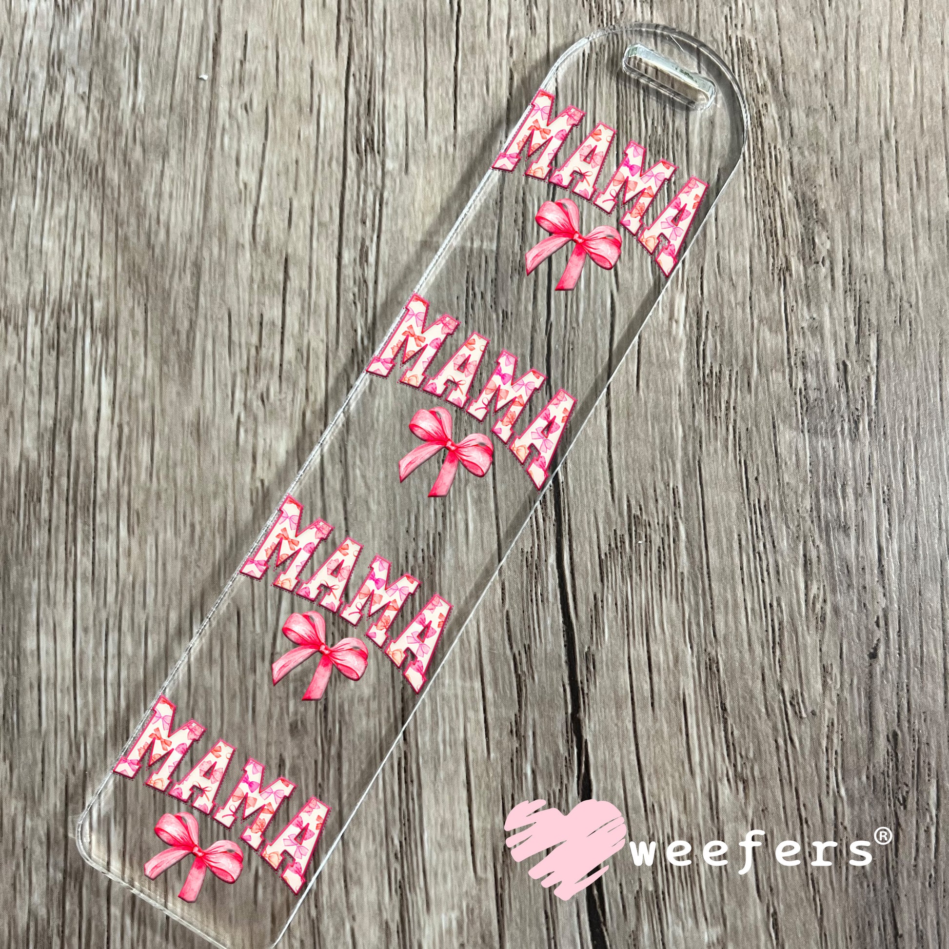 Mama Coquette Pink UV DTF Bookmark Decal