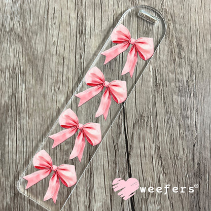 Pink Coquette Bow Baby Shower UV DTF Bookmark Decal