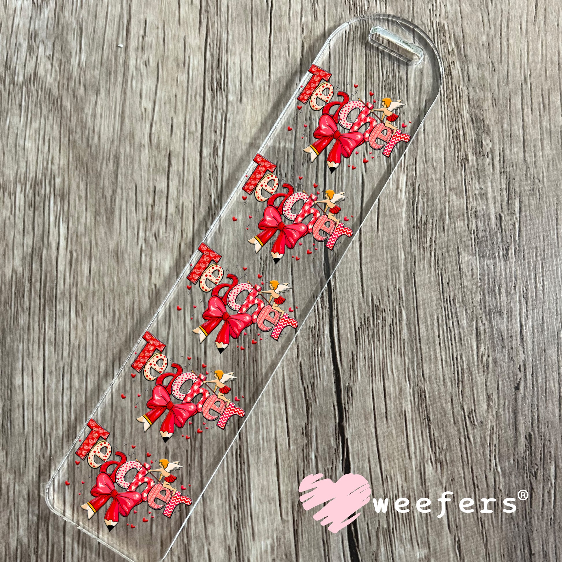 Teacher Valentine UV DTF Bookmark Decal