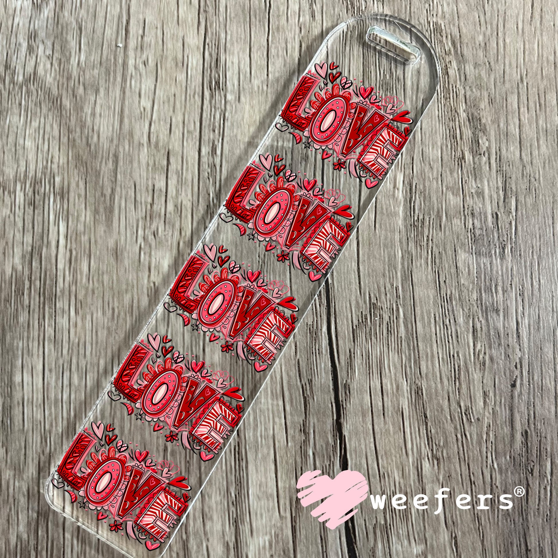 Love Valentine's Day UV DTF Bookmark Decal