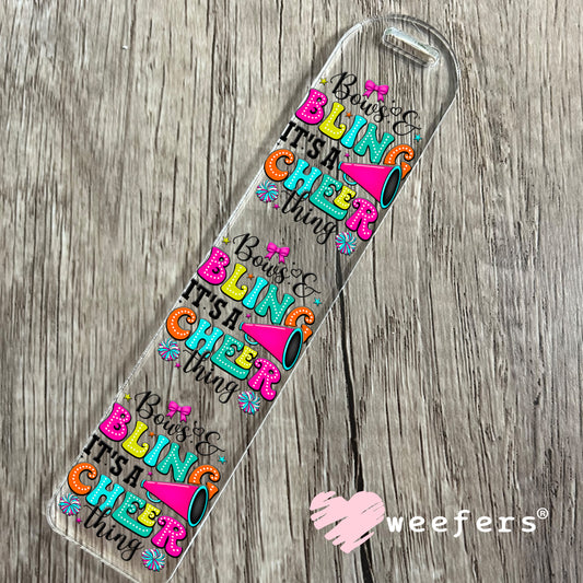 Bows & Bling It's a Cheer Thing UV DTF Bookmark Decal