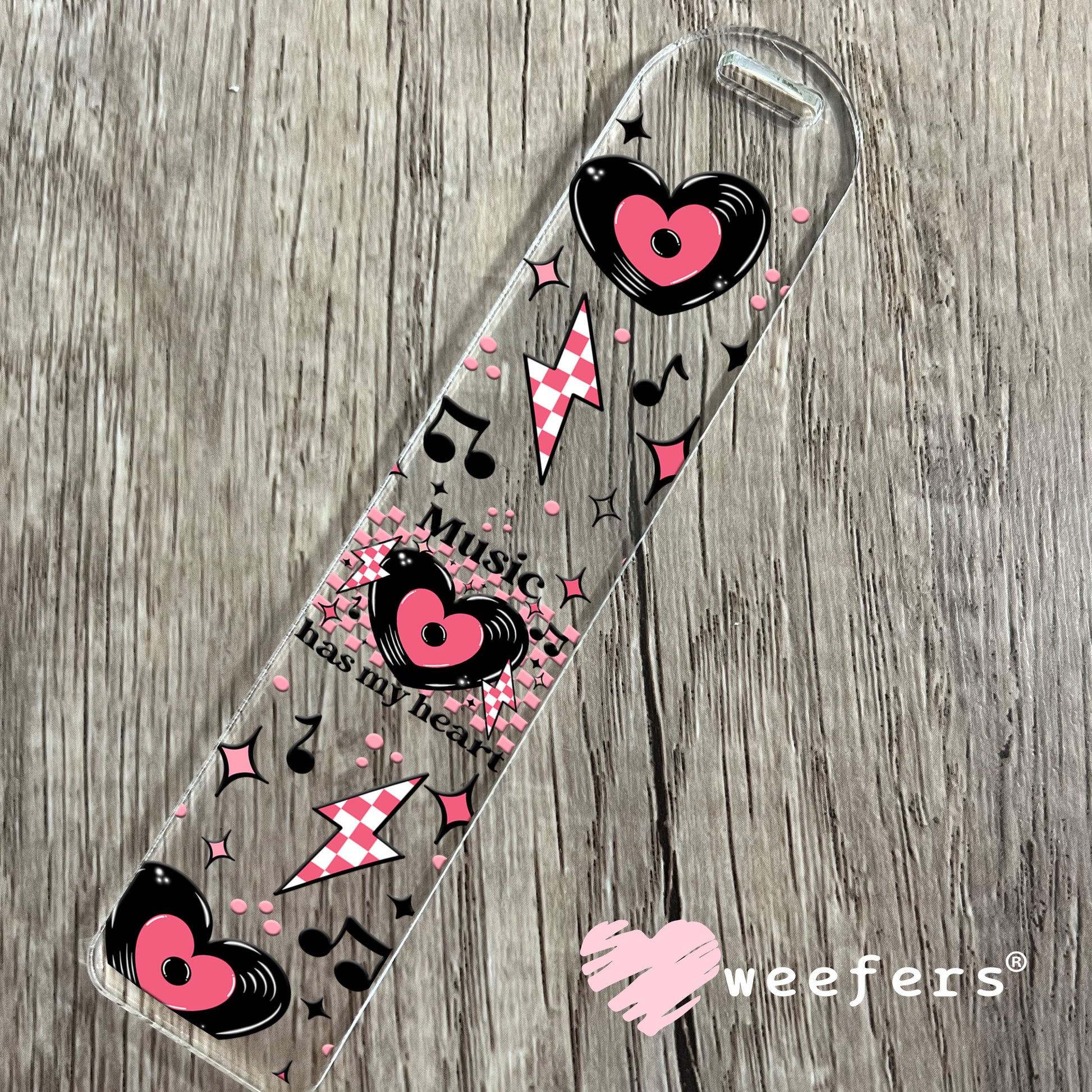 Music has My Heart UV DTF Bookmark Decal