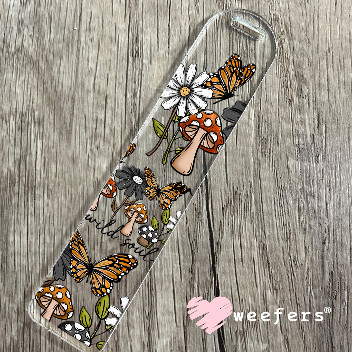 Wild Soul Mushrooms Butterflies and Flowers UV DTF Decal