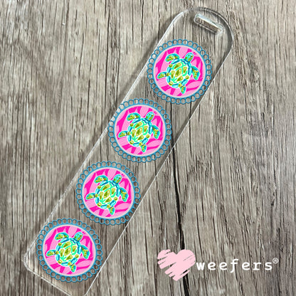 Preppy Turtle Lilly P Southern Charm UV DTF Bookmark Decal