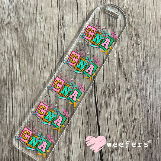 CNA Teal and Pink UV DTF Bookmark Decal