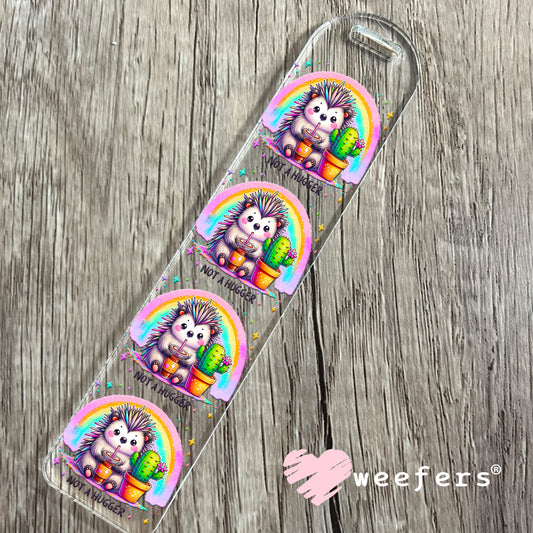 Not a Hugger Porcupine Cactus Friends UV DTF Decal Bookmark Weefers
