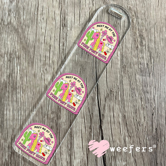 Meet Me At The Pink Pony Club UV DTF Decal Bookmark Weefers