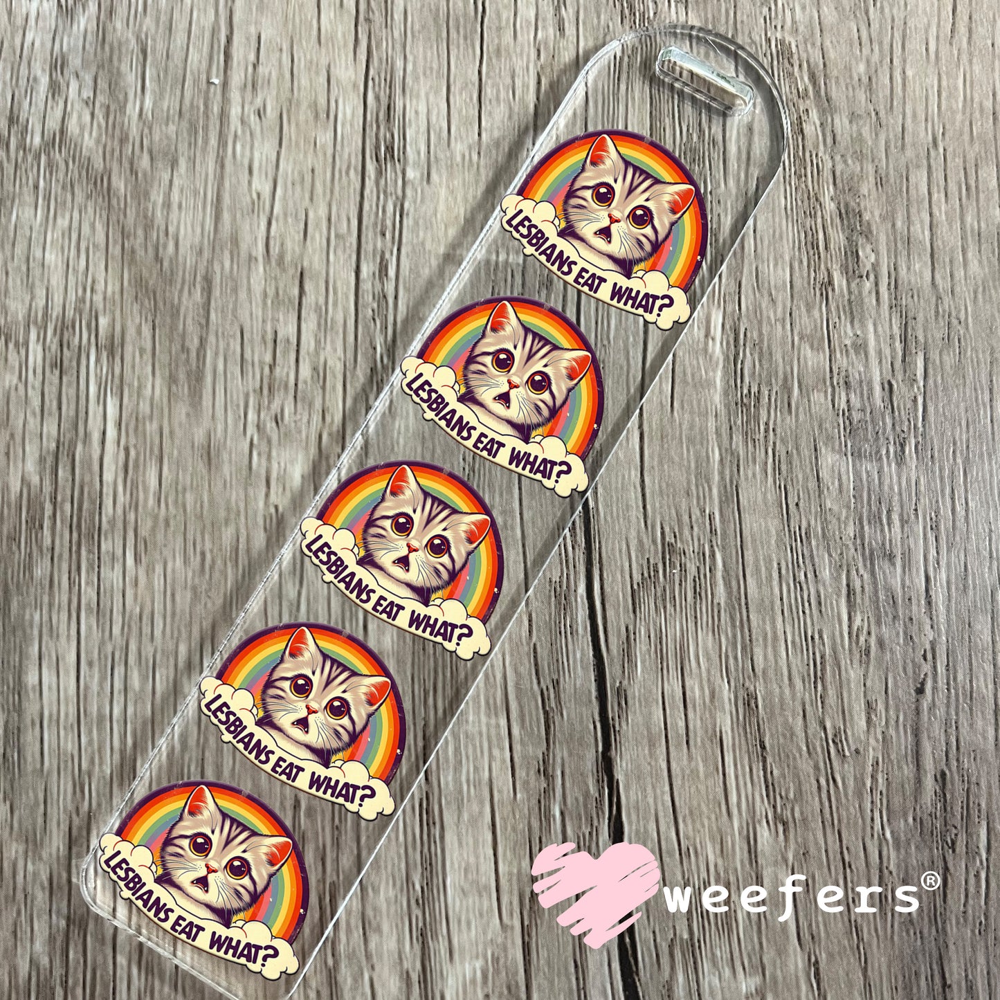 Lesbians Eat What? UV DTF Bookmark Decal