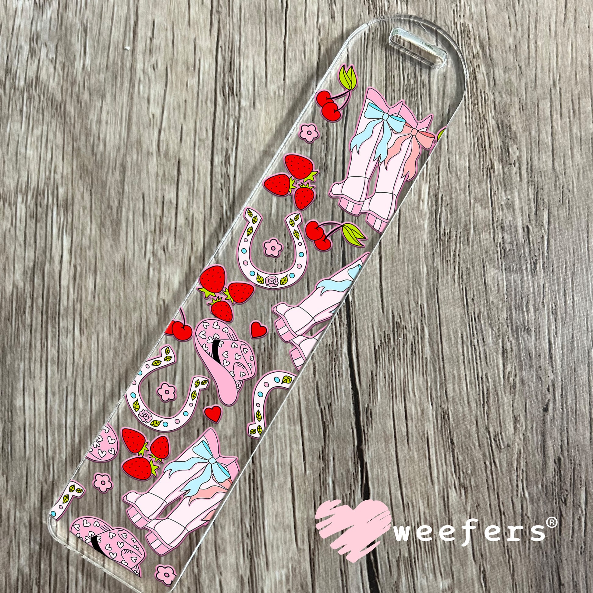 Girly Cowgirl Coquette Vibes UV DTF Bookmark Decal