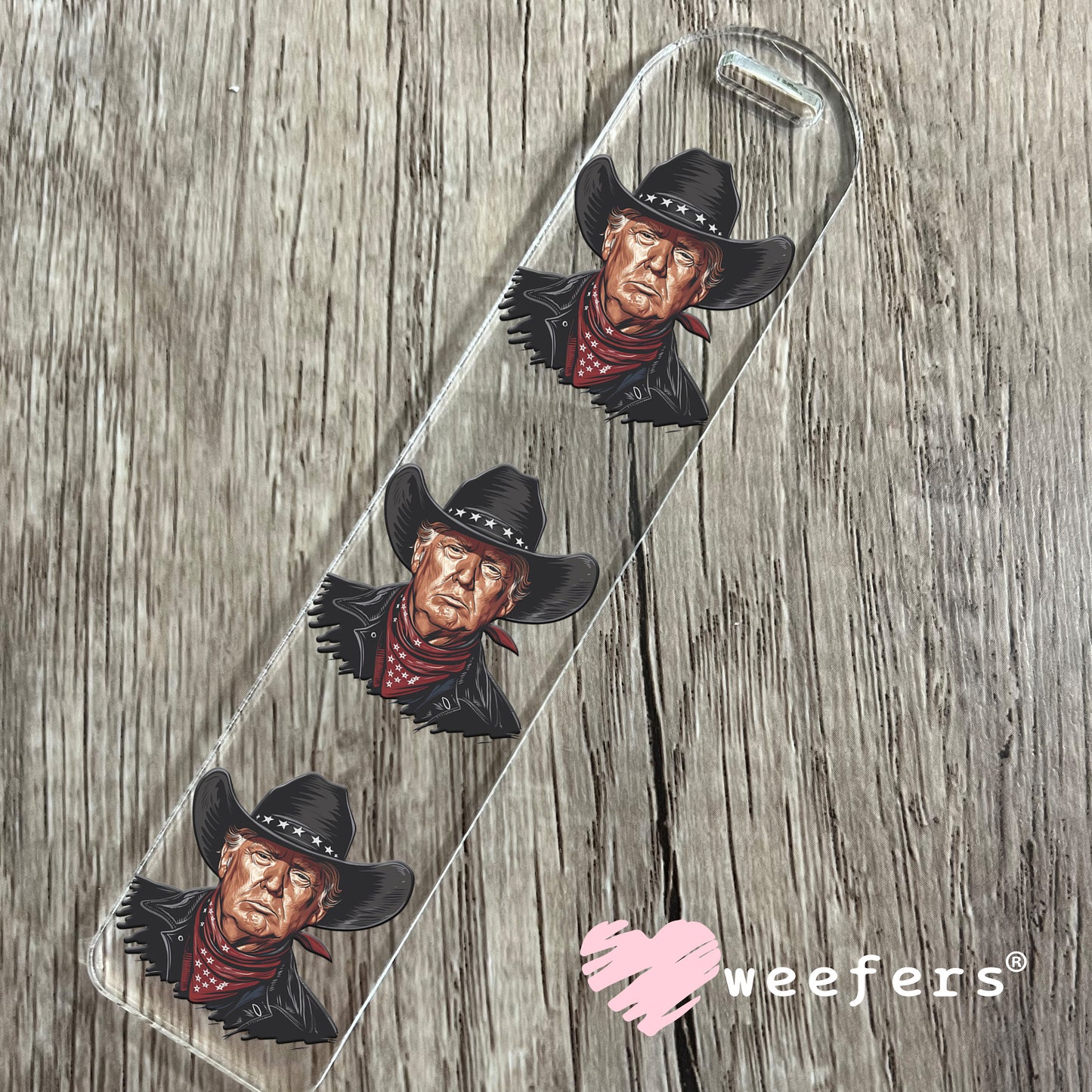 Trump Cowboy UV DTF Bookmark Decal 