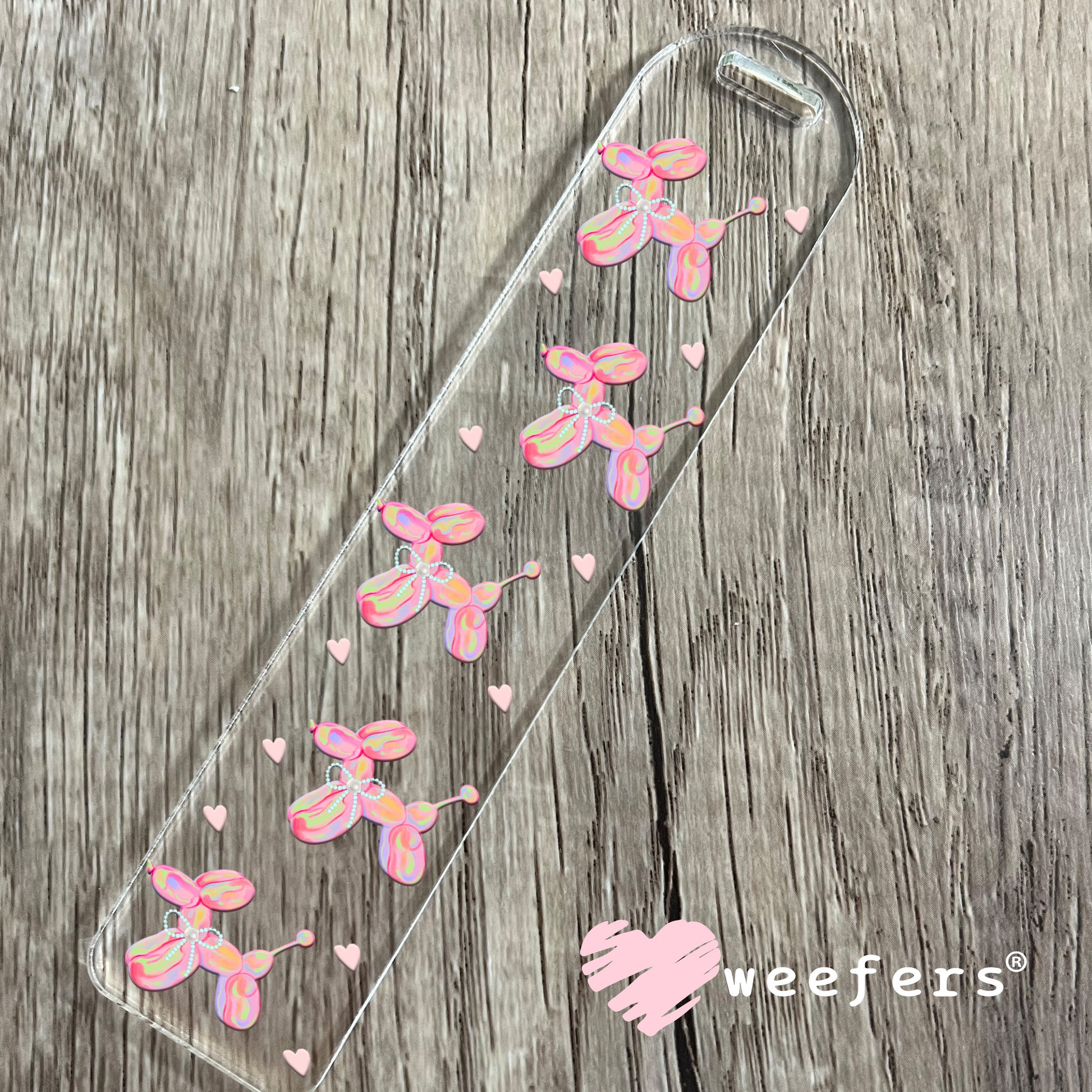 Coquette Balloon Dogs UV DTF Bookmark Decal