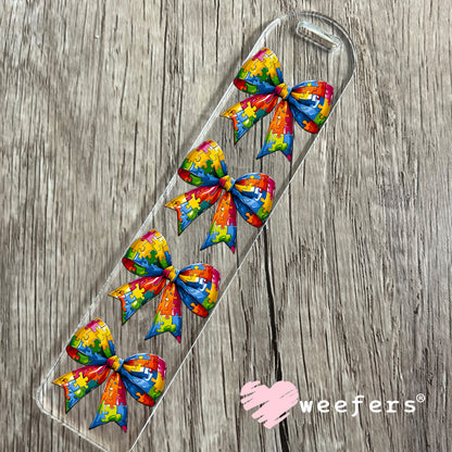 Autistic Bow UV DTF Bookmark Decal