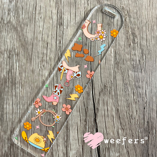 Girly Western Favorite Things UV DTF Bookmark Decal