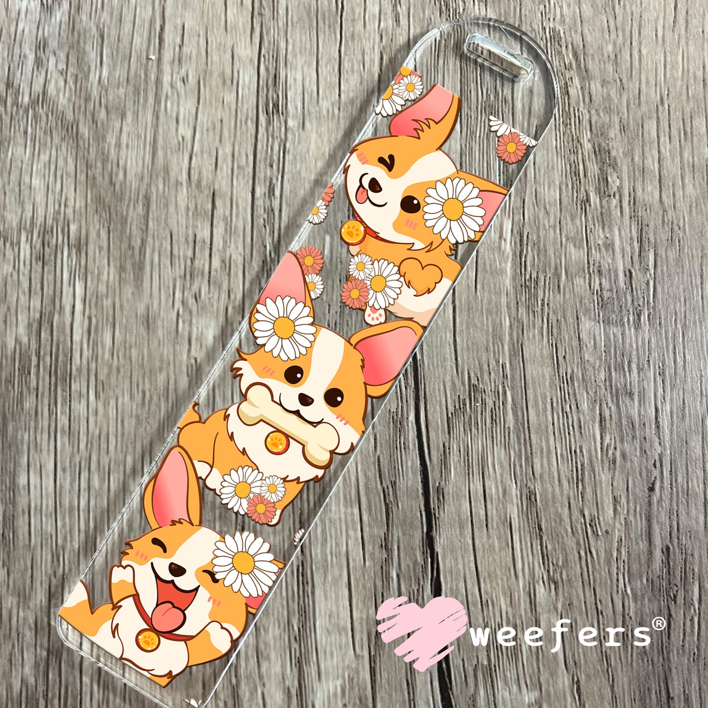 Cutie Corgi Friends UV DTF Bookmark Decal