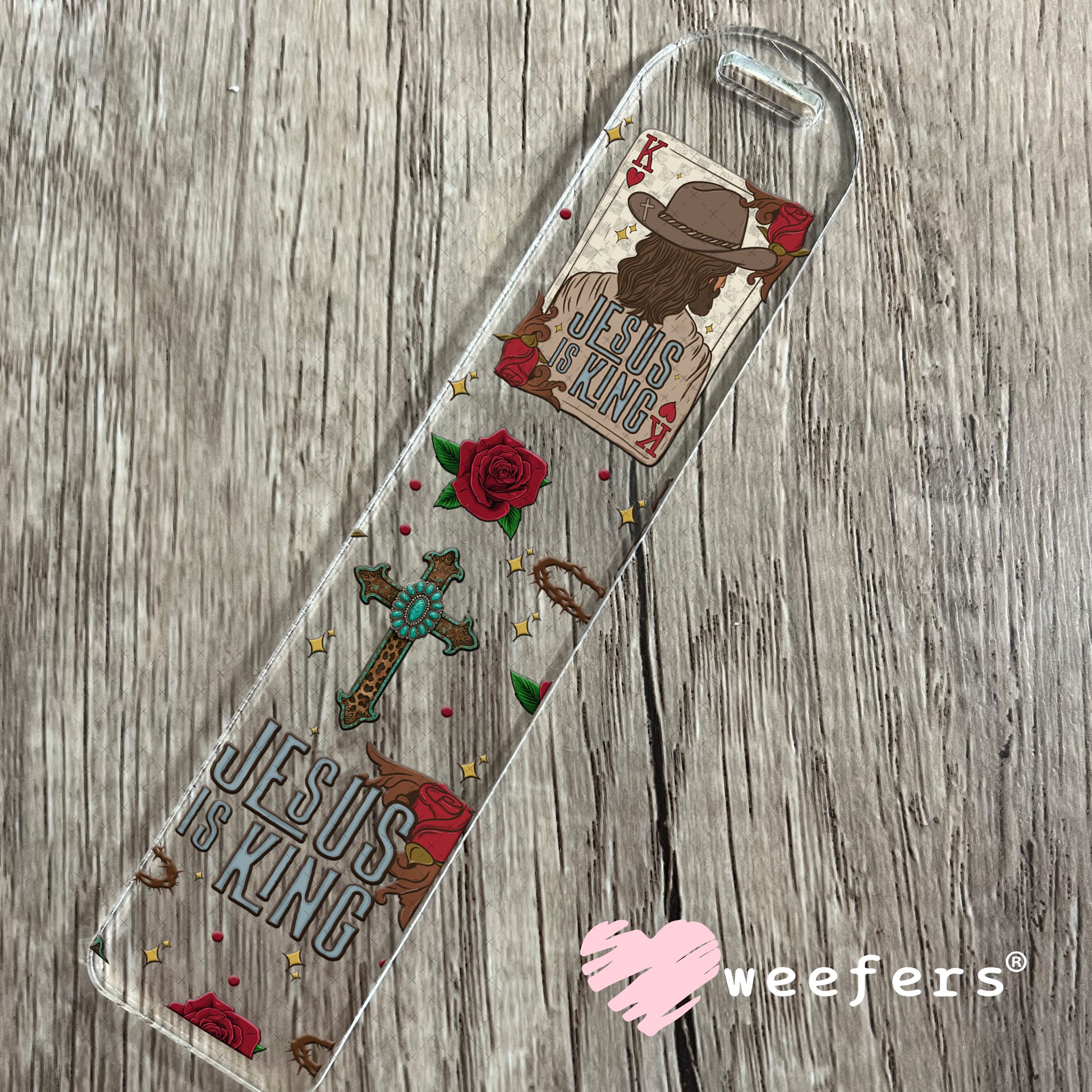 Jesus is King Card UV DTF Cup Wrap - Weefers Exclusive Bookmark Weefers