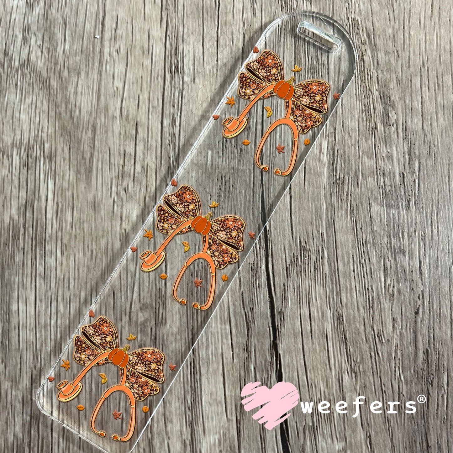 Fall Nurse Stethoscope UV DTF Decal Bookmark Weefers