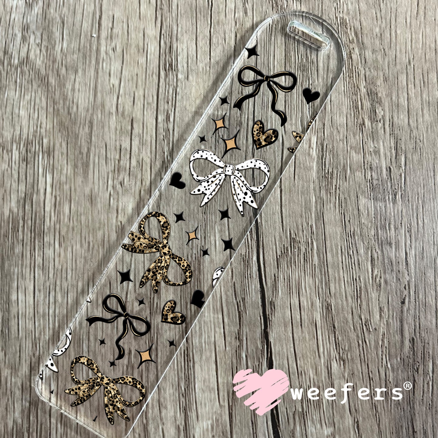 Leopard Bows UV DTF Cup Wrap Bookmark Weefers