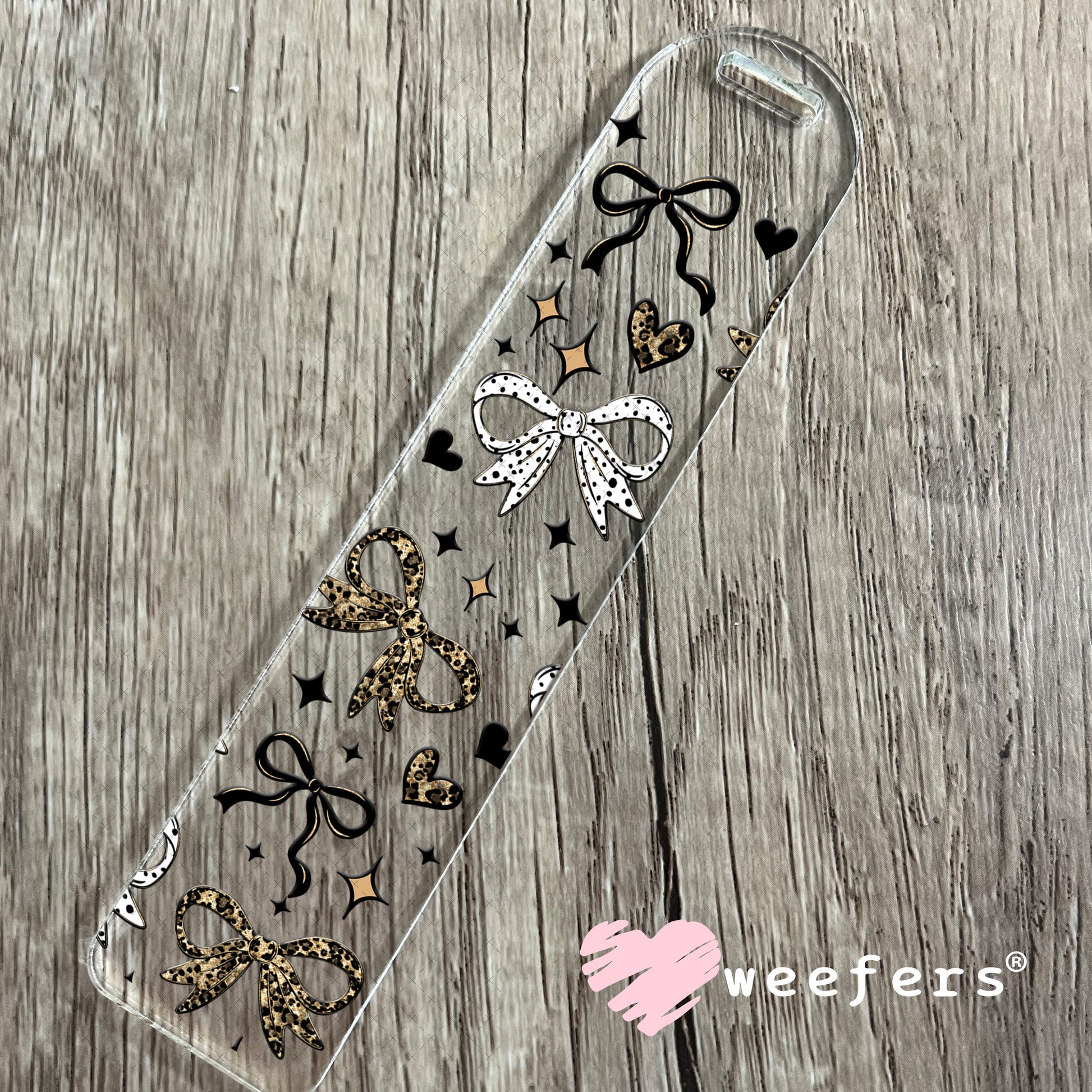 Leopard Bows UV DTF Cup Wrap Bookmark Weefers