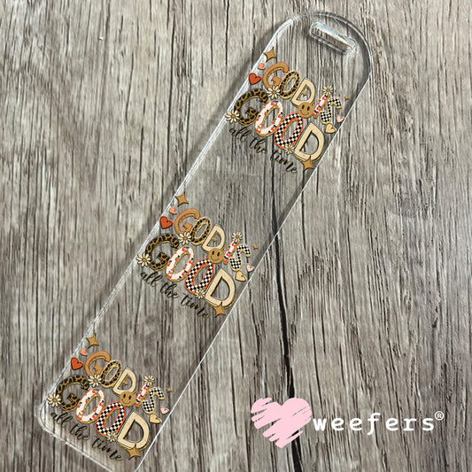 God is Good All The Time Gold and Tan UV DTF Decal Bookmark Weefers