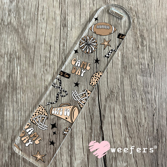 Lets Go Game Day Football Megaphone UV DTF Cup Wrap Bookmark Weefers