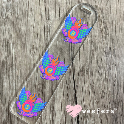 Purple Teal Eightball Wings UV DTF Decal Bookmark Weefers