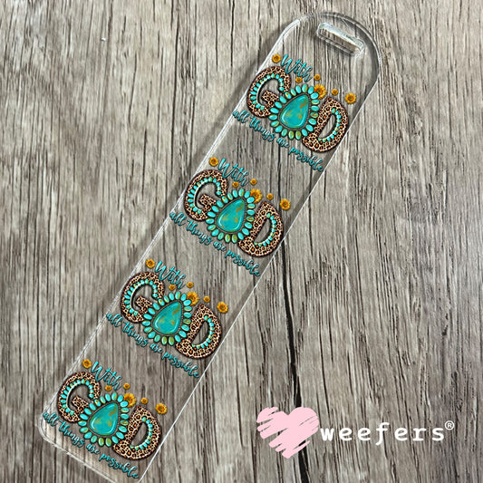 With God all Things are Possible Western UV DTF Decal Bookmark Weefers