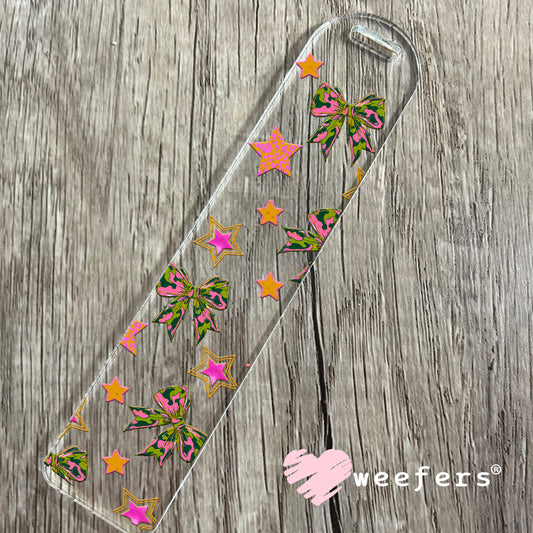 Just a Girl Who Love's Glitter and Camo Side Kick UV DTF Cup Wrap - Weefers Exclusive Bookmark Weefers