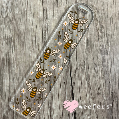 Brown Bees and Flowers UV DTF Cup Wrap - Weefers