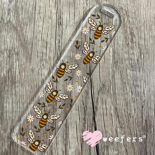 Brown Bees and Flowers UV DTF Cup Wrap - Weefers