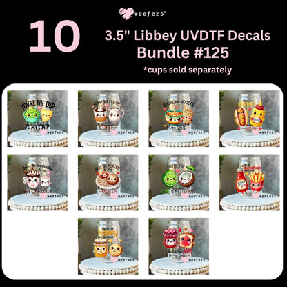 Funny Corny Couples UV DTF 16oz Libbey Decal Bundle Set 2