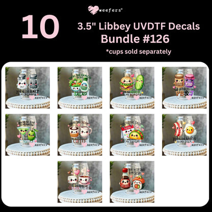 Funny Corny Couples UV DTF 16ozz Libbey Decal Bundle Set 3