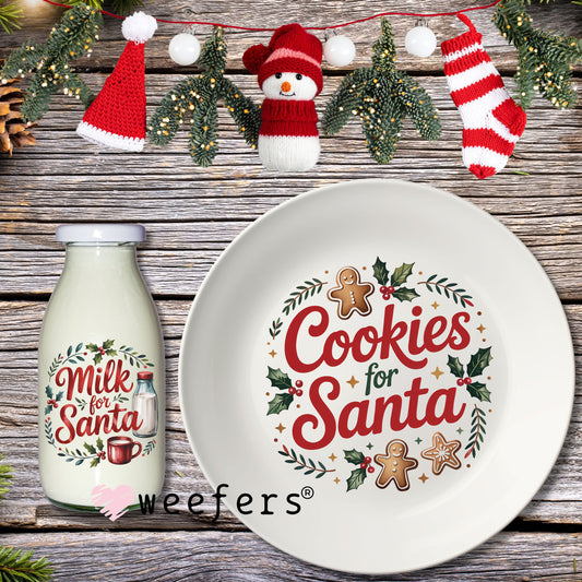 Milk and Cookies UV DTF Decal Transfers (Set of 4) - Bundle #138 Weefers