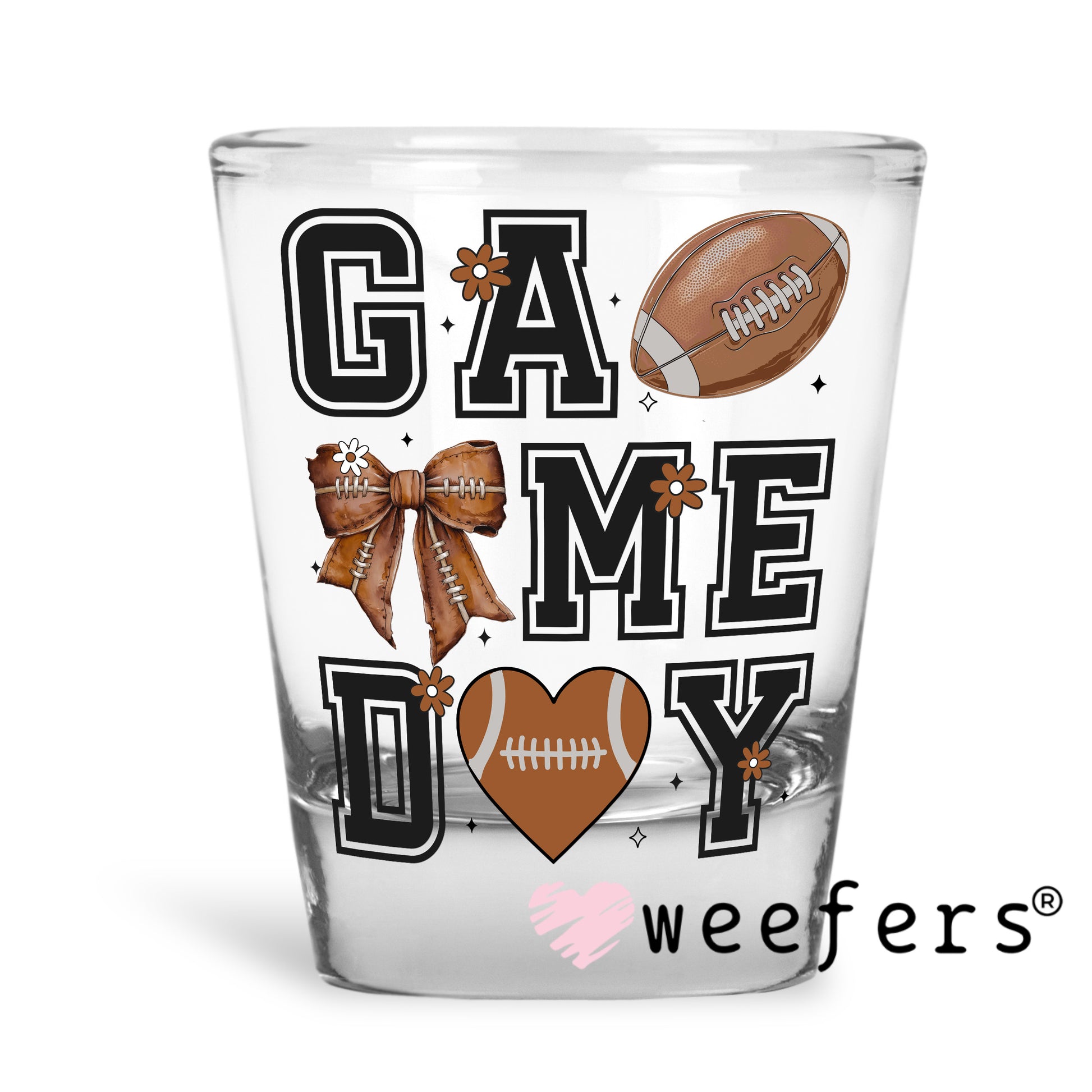 Coquette Game Day Shot Glass UV DTF Decals (10) Vol. 19 - Weefers