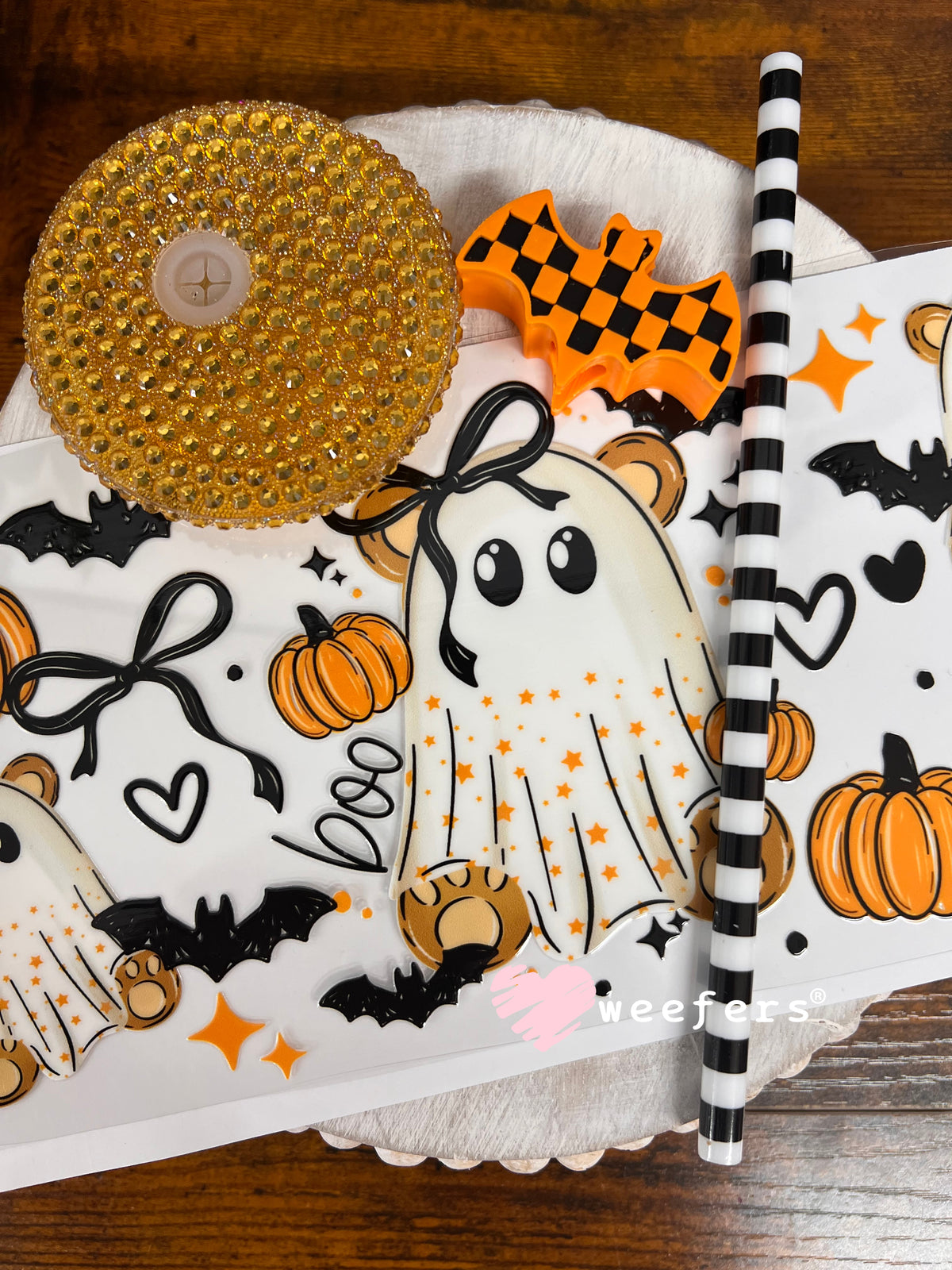 UV DTF Cup Wraps - Halloween Ghost Friends Weefers