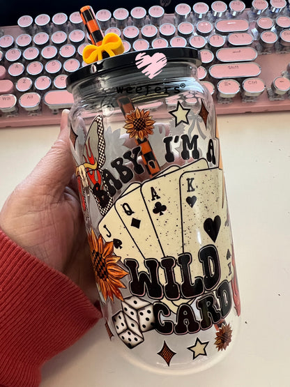 Baby I'm A Wild Card UV DTF Cup Wrap - Weefers Exclusive Wrap Weefers