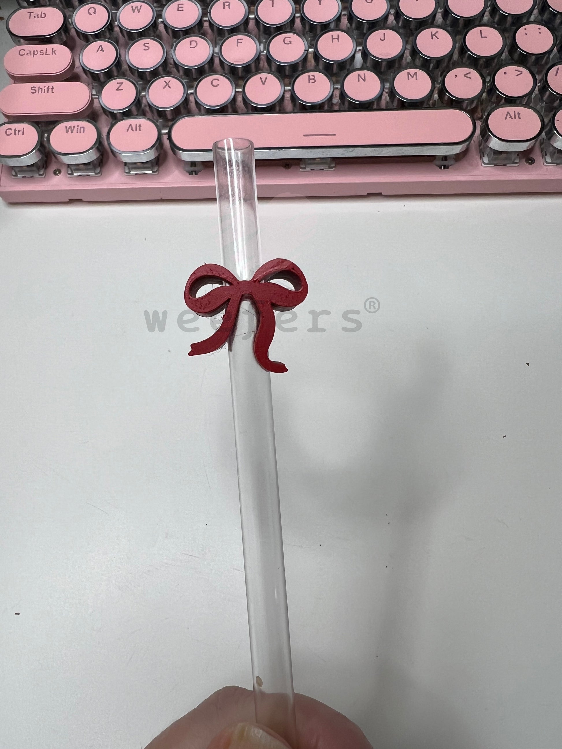 Itty Bitty Bow Straw Toppers - Pack of 5 Weefers