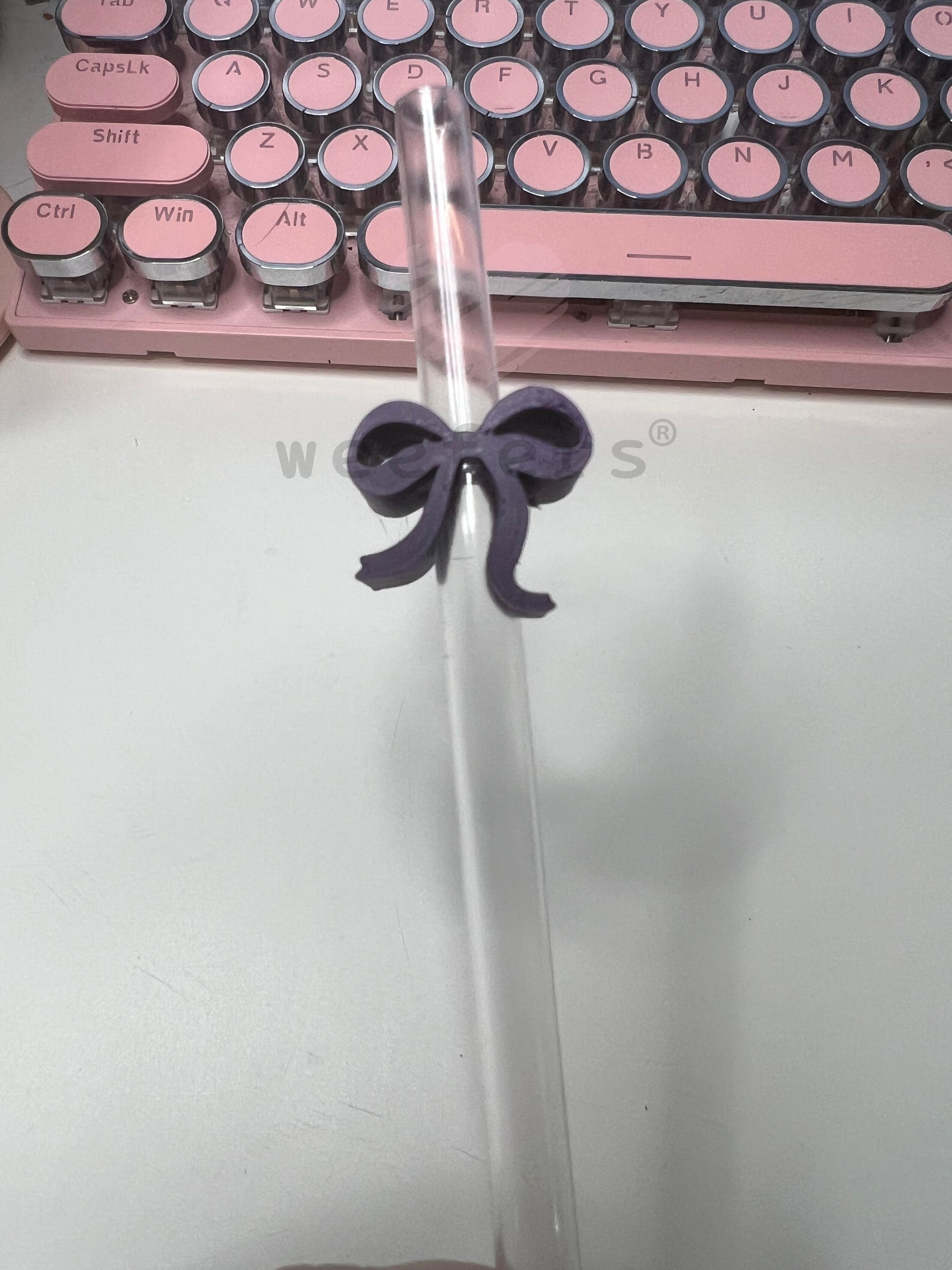 Itty Bitty Bow Straw Toppers - Pack of 5 Weefers