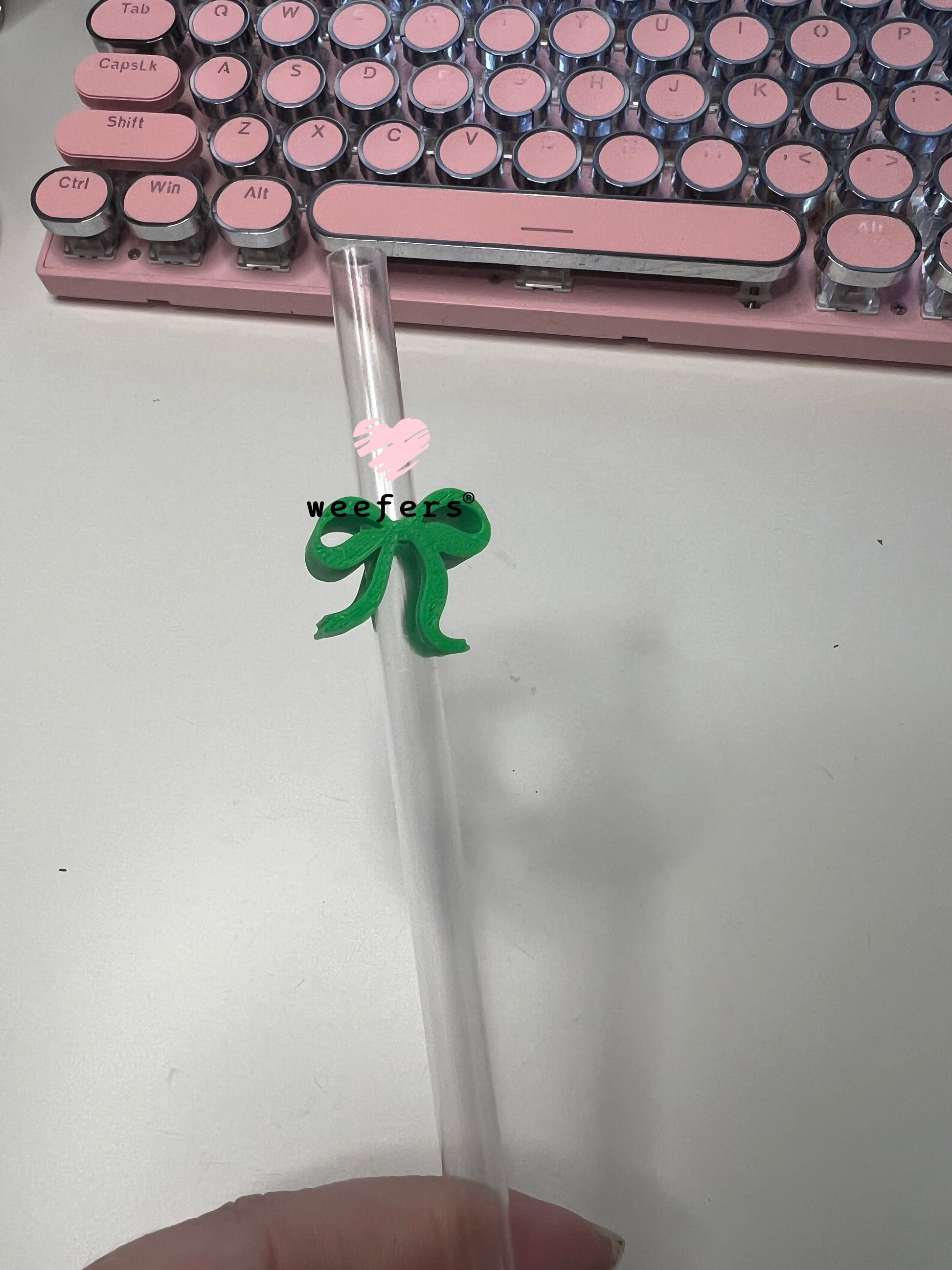 Itty Bitty Bow Straw Toppers - Pack of 5 Weefers