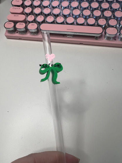 Itty Bitty Bow Straw Toppers - Pack of 5 Weefers