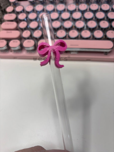 Itty Bitty Bow Straw Toppers - Pack of 5 Weefers