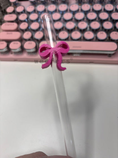Itty Bitty Bow Straw Toppers - Pack of 5 Weefers