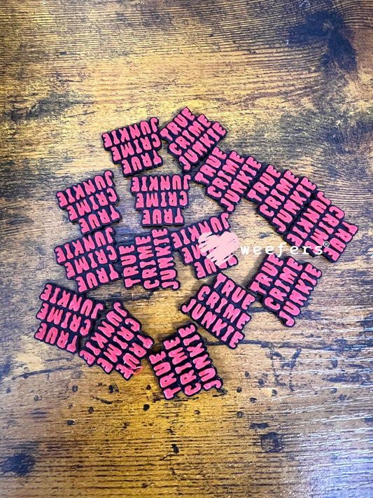 True Crime Red Flat Back Lid Charms (5-Pack)| Junk Journals Weefers
