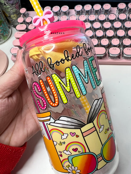 All Booked for Summer UV DTF Cup Wrap - Weefers Exclusive Wrap Weefers