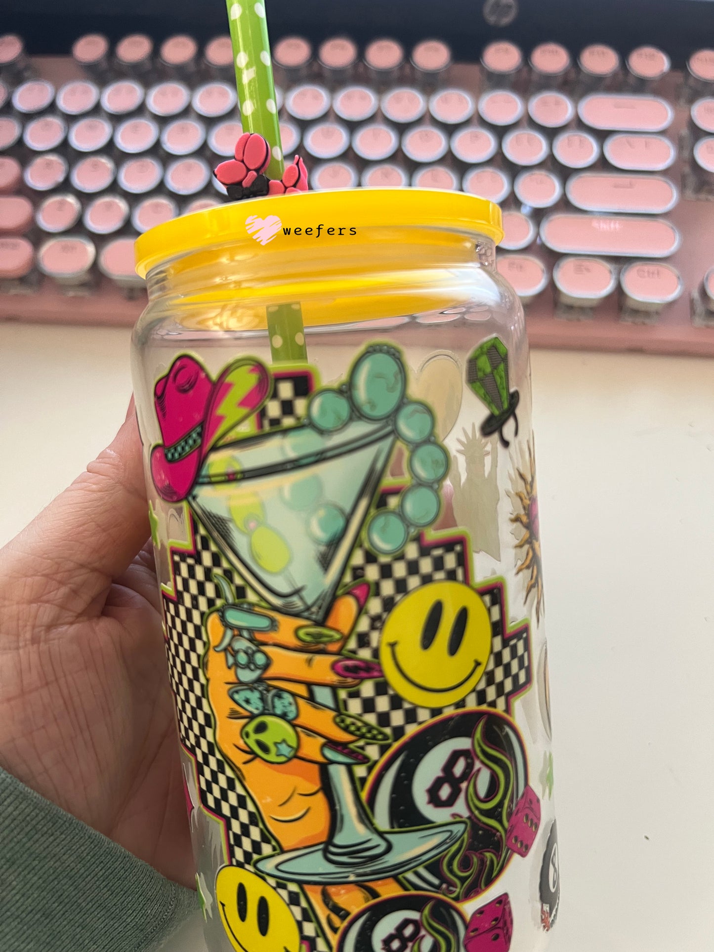 Cowgirl Martini UV DTF Cup Wrap - Weefers Exclusive Weefers