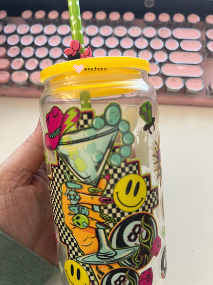 Cowgirl Martini UV DTF Cup Wrap - Weefers Exclusive Weefers