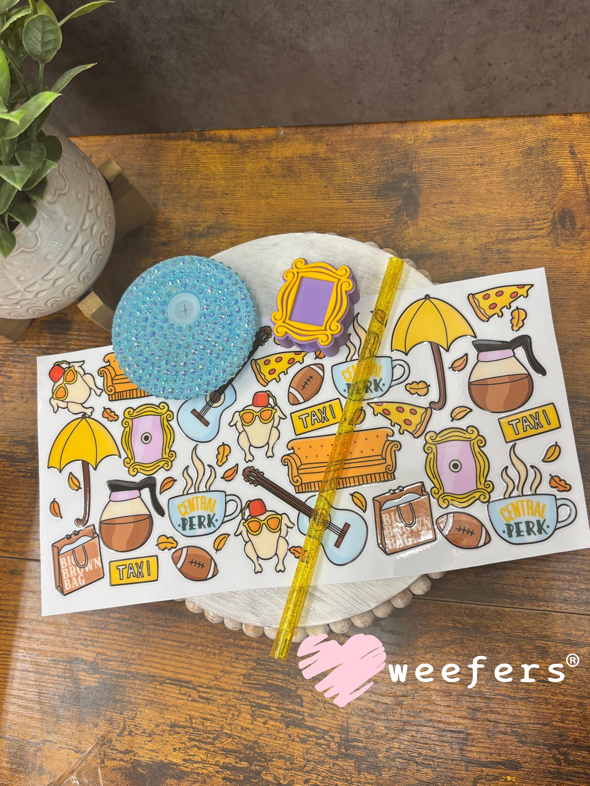 Friends Hangout UV DTF Cup Wrap Weefers