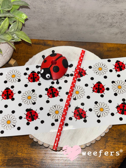 UV DTF Cup Wrap – Ladybugs and flowers Weefers