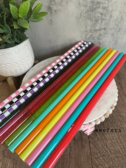 12" Patterned Straw – Fits 40oz Tumblers | Reusable Colorful Drink Straw - 10mm Weefers